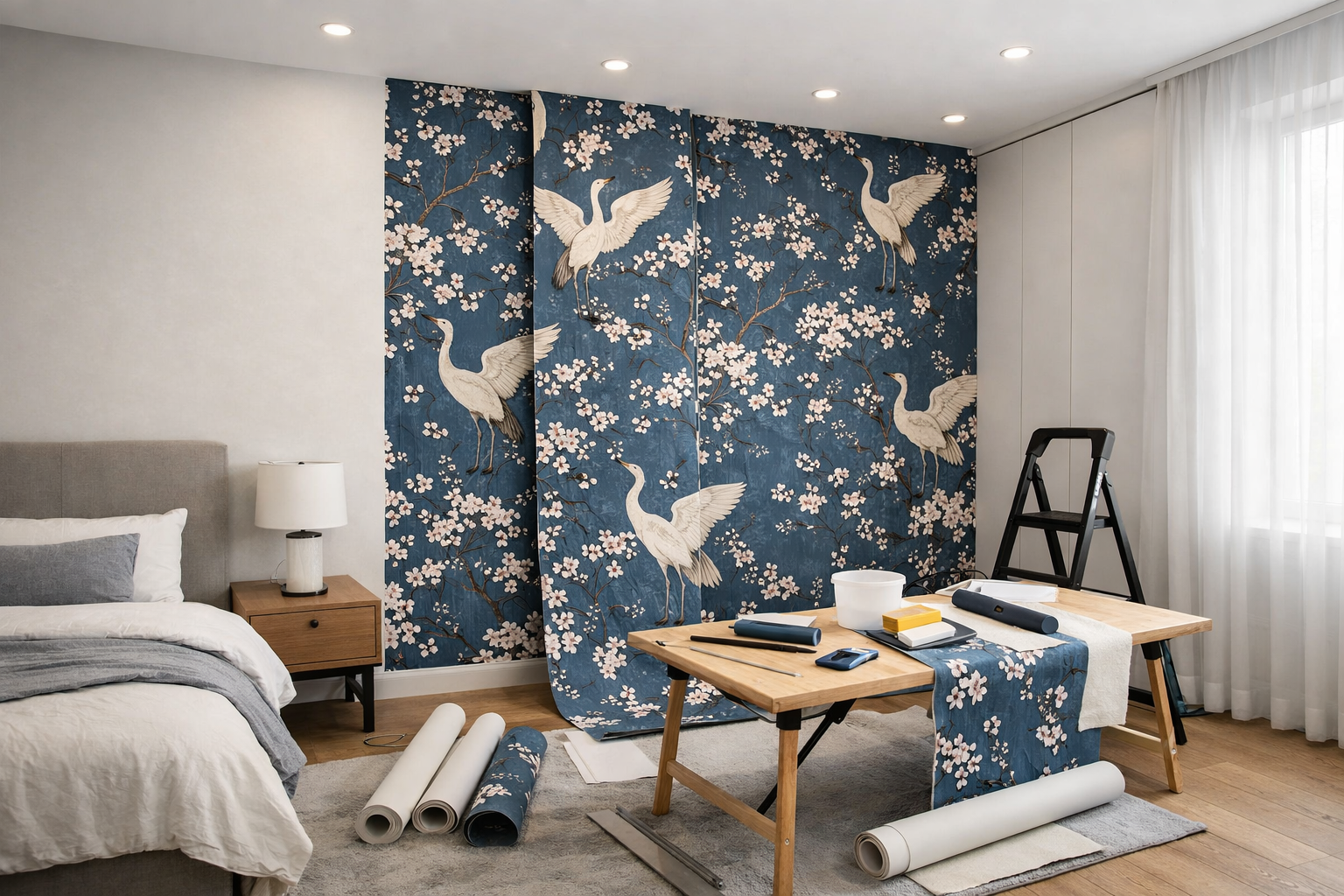 Strokes of Genius Painting Company residential wallpaper installation in Jacksonville FL